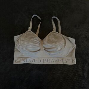 Kindred Bravely Sublime Hands-Free Pumping Nursing Bra Grey Large Maternity